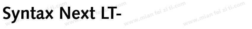 Syntax Next LT字体转换